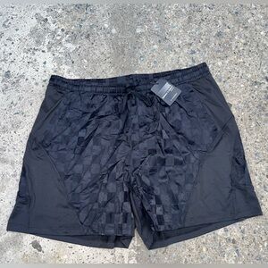 Savage x Fenty Sport Shorts Men’s XL Black Checkered Changeover Shiny Rihanna